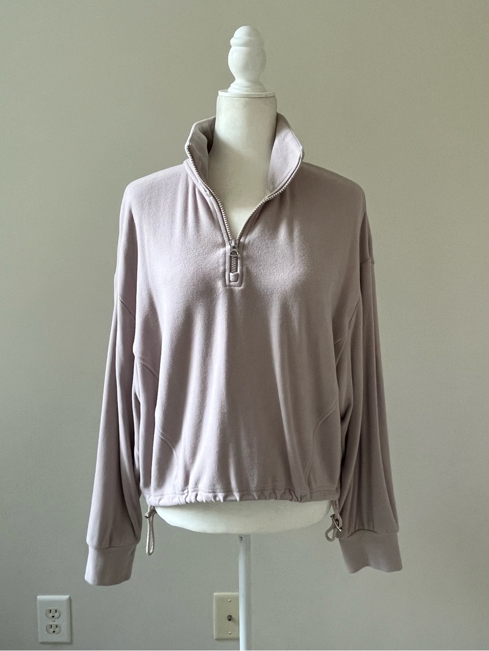 Varley Lavender Quarter Zip with Side Drawcords